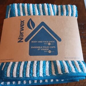 Norwex Blue and White Striped Body and Face Pack